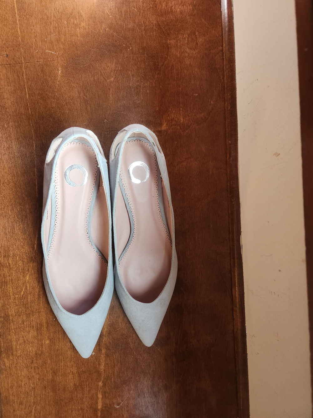 Pointed Toe Women’s Heels in Light Blue Suede
